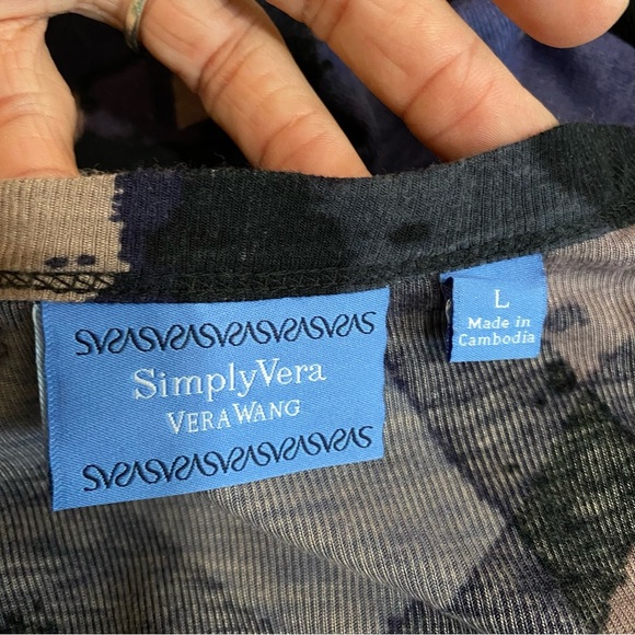 Simply Vera Purple Color Splash Fit & Flare Tunic Top - Picture 5 of 8